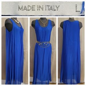 Silk Maxi Dress / L